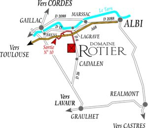 plan accès Domaine Rotier